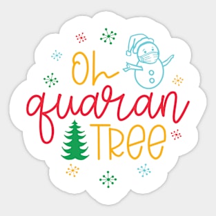 Oh Quaran Tree Funny 2020 Christmas Commemorative Sticker